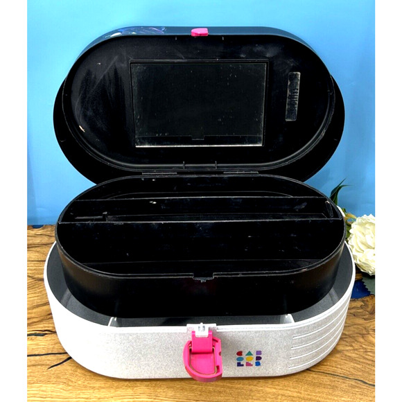 Vintage 80s 90s Caboodles Makeup Hair Accessory Storage Case Black Pink 920925 - Picture 6 of 9